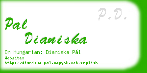 pal dianiska business card