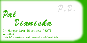 pal dianiska business card